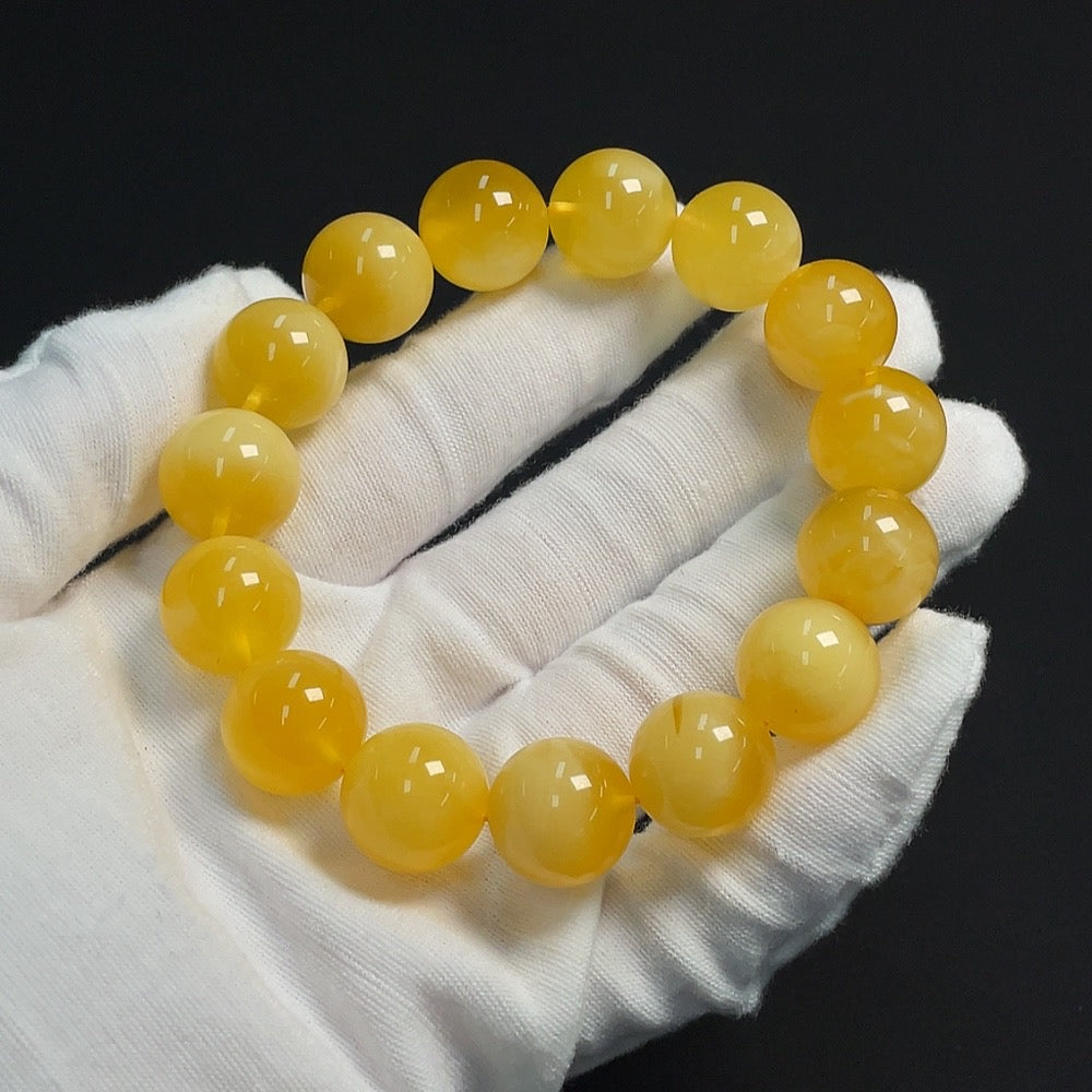 Amber Beeswax Bracelet, Approx. 14.6mm, Total Weight Approx. 26.28g