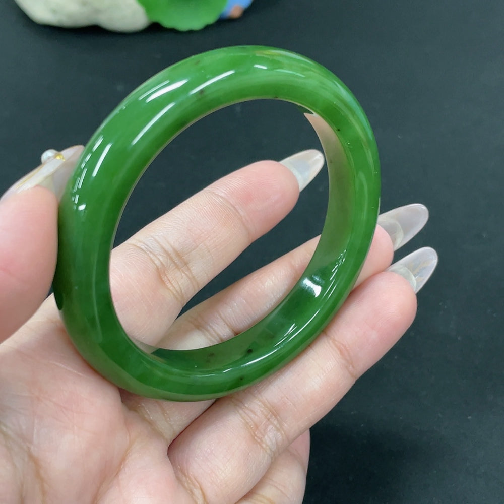 Hetian Jade Round Bracelet Size 55.1 Total Weight Approx. 47g
