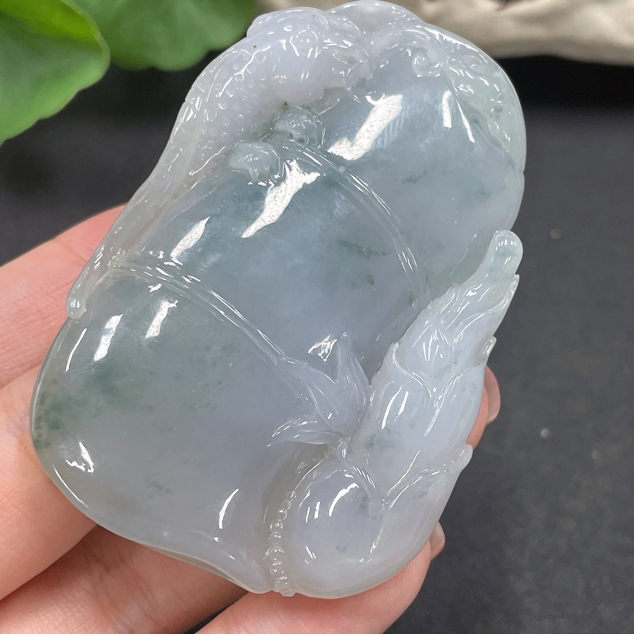 JadeiteBamboo Pendant