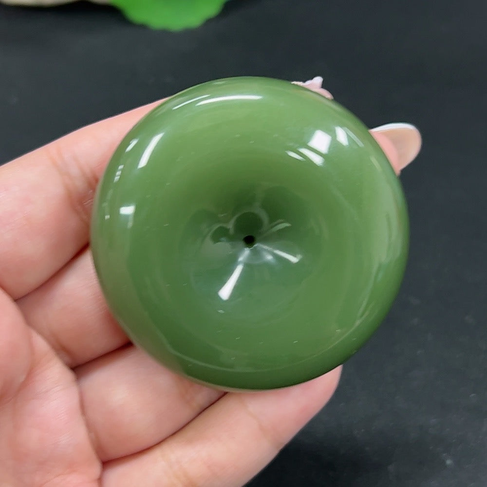 Hetian Jade Pendant Peace Button Total Weight Approx. 84.1g
