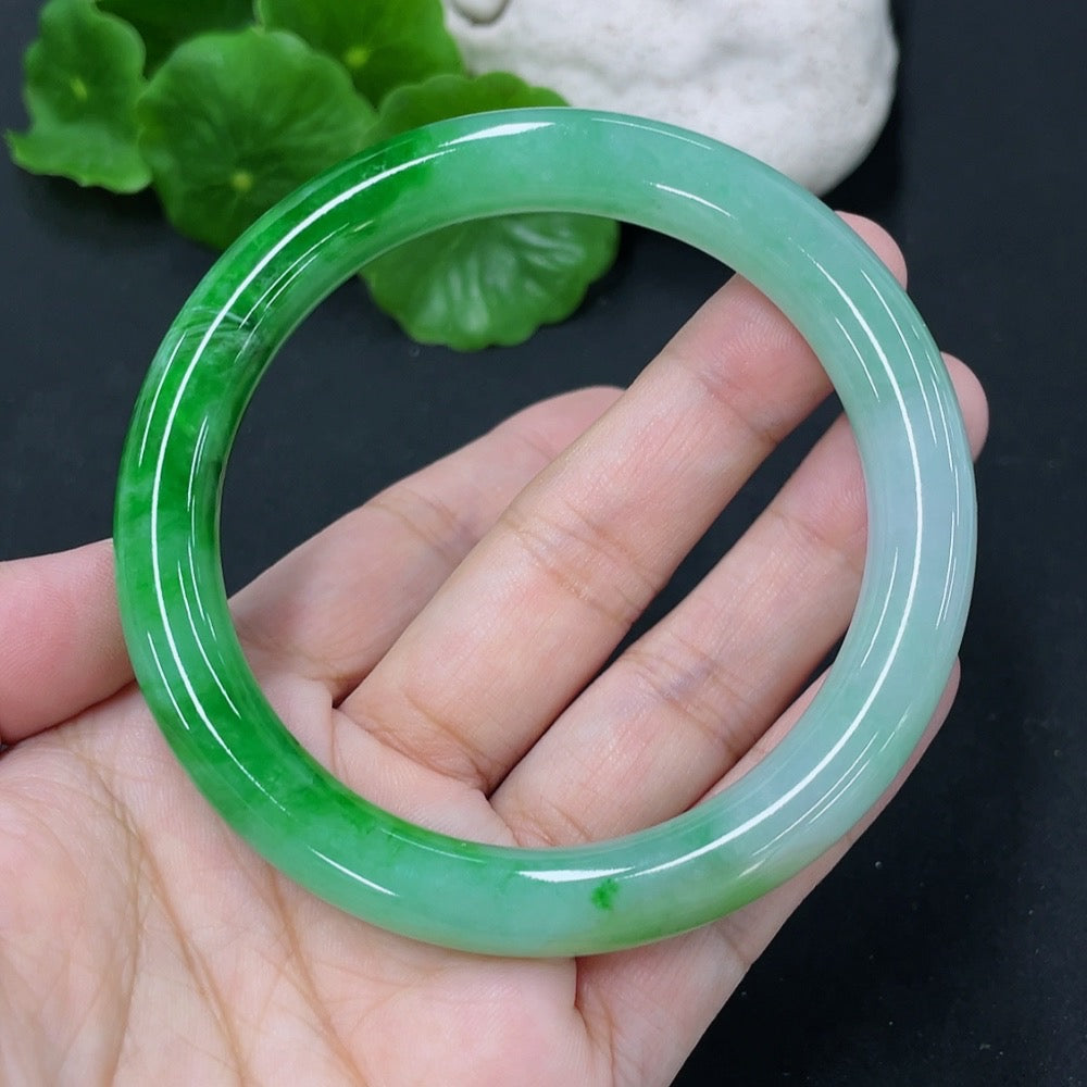 Jadeite Round Bangle Size 56.5mm Total Weight Approx. 45.82g [Total Value: $11,458 USD]