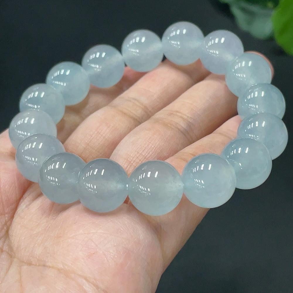Jadeite Bracelet Size 12.3mm Approx. Total Weight 50.594g [Total Value: $10,887 USD]