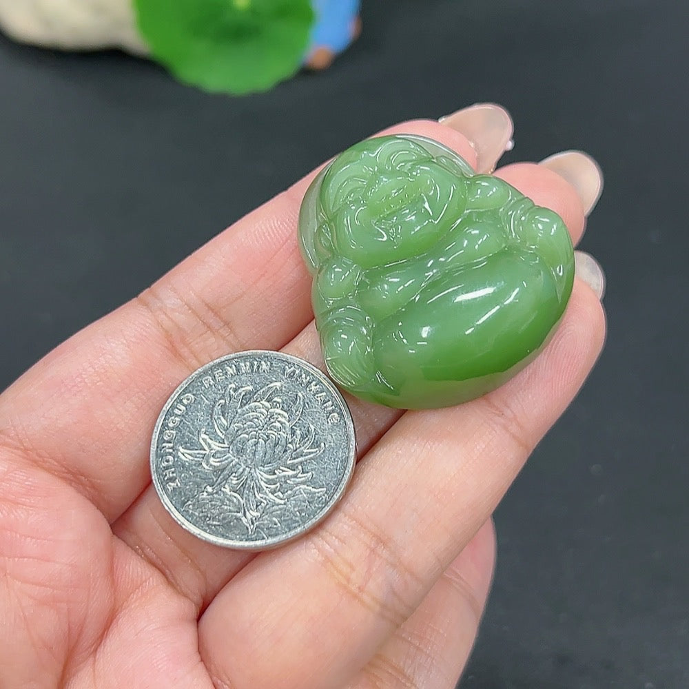 Hetian Jade Pendant Buddha Total Weight Approx. 24g