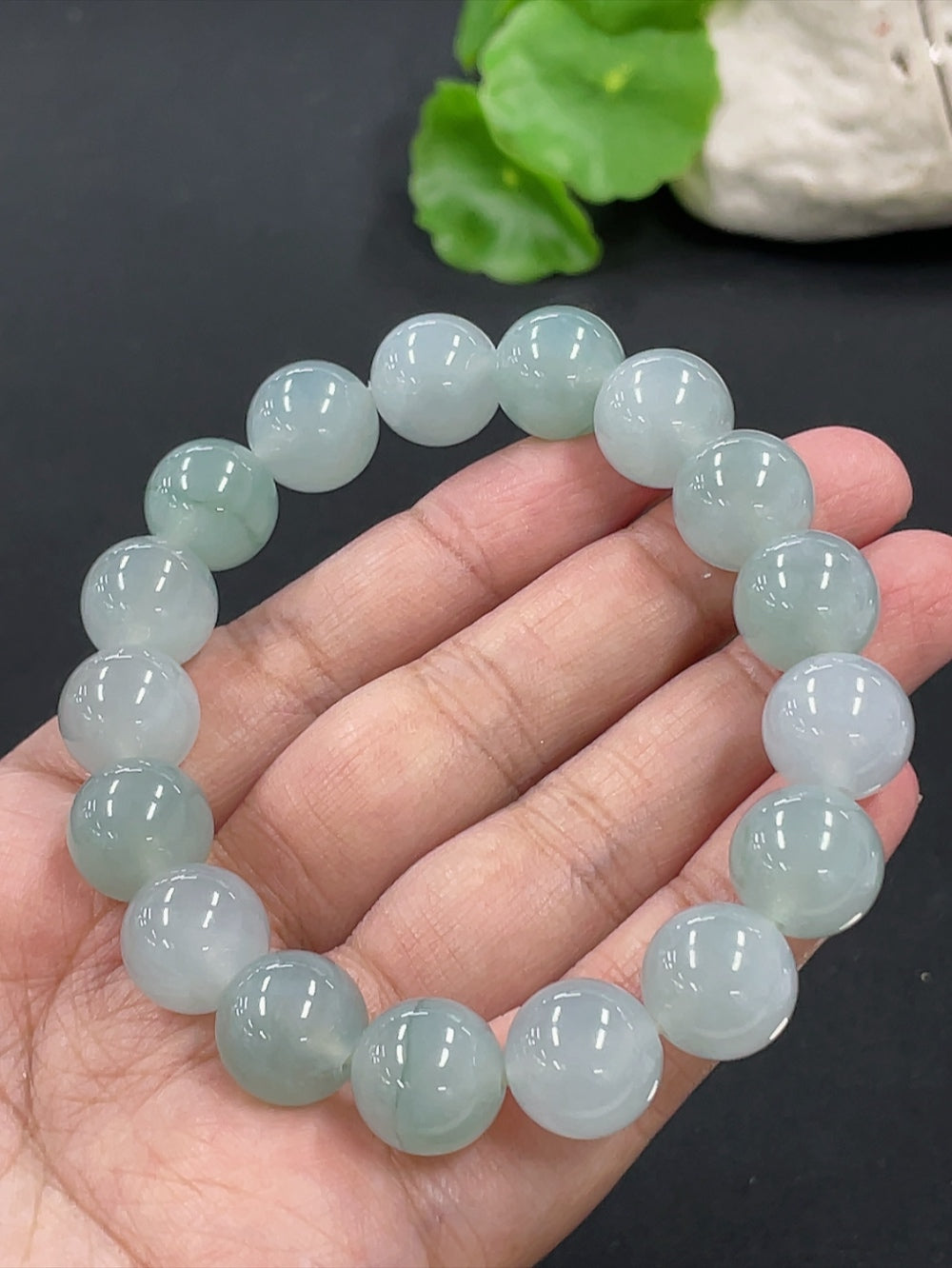 Jadeite Bracelet Approx. 12.4mm Total Weight Approx. 57.26g