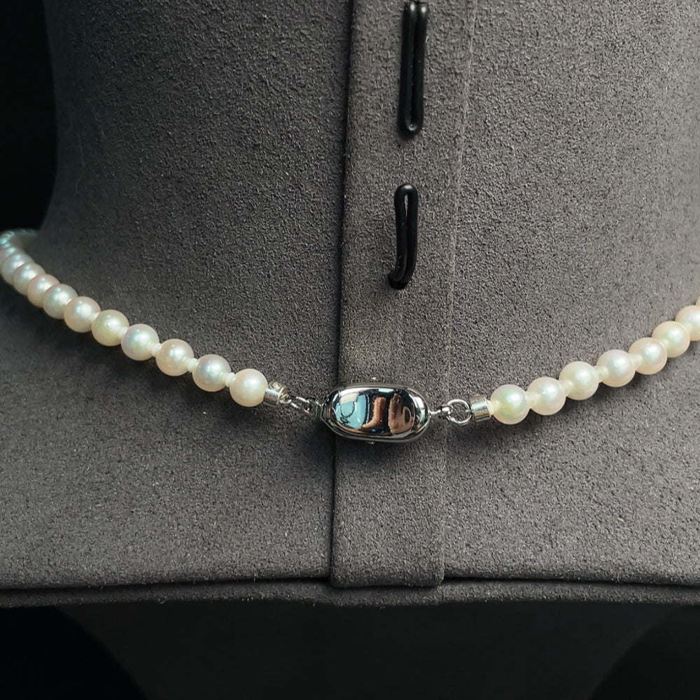 Seawater Pearl Necklace Non-Gold Total Weight Approx. 13.53g Stone Size About 4.8mm