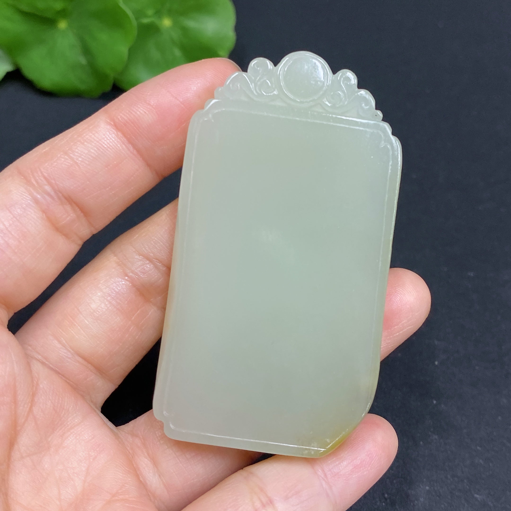 Hetian Jade Pendant Plain Pendant Undetermined Skin Color Origin Total Weight About 47g