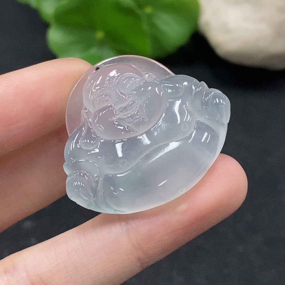 Jadeite Buddha Pendant Total Weight Approx. 12.14g