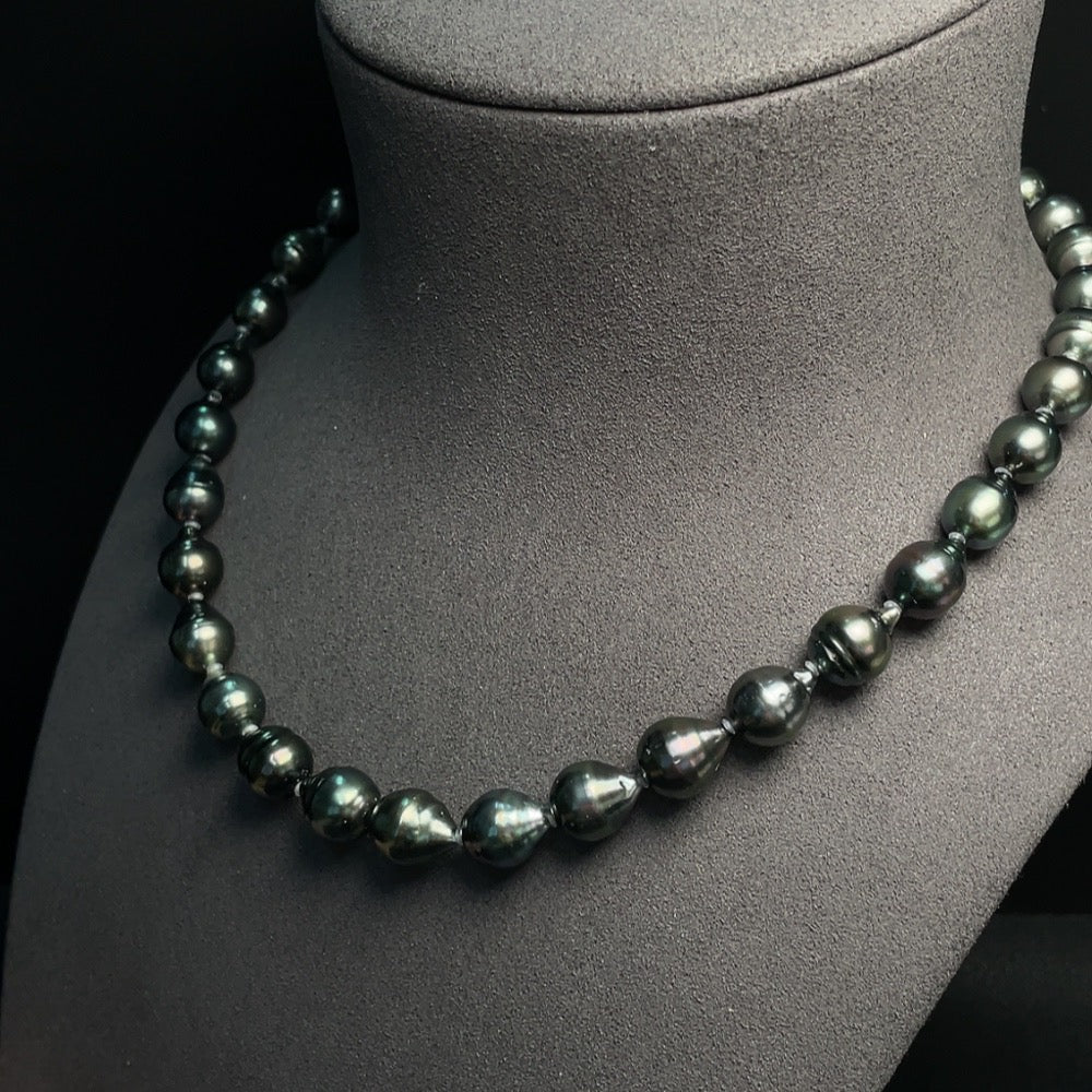 Seawater Pearl Strand Non-Gold Setting Size 8.4-9.9mm Approx. Total Weight About 44.57g