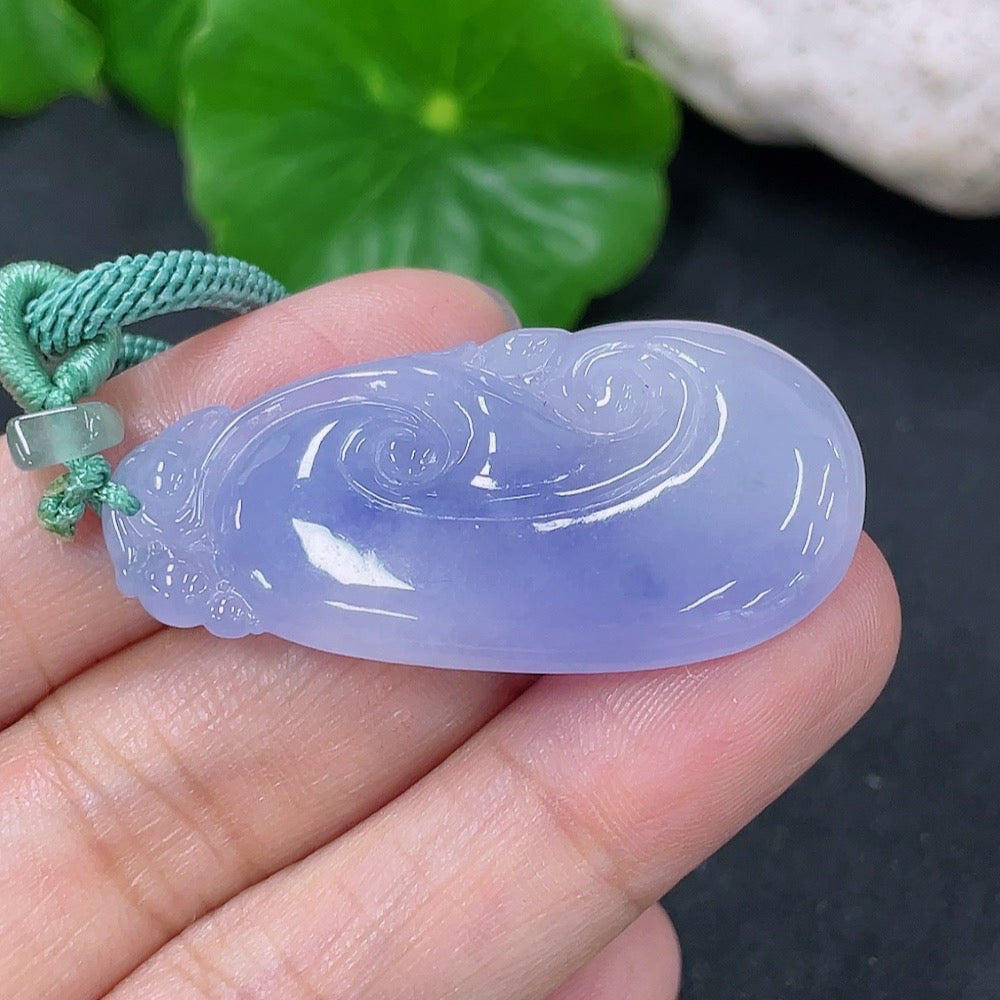 Jadeite Pendant Ruyi Non-Gold with Rope