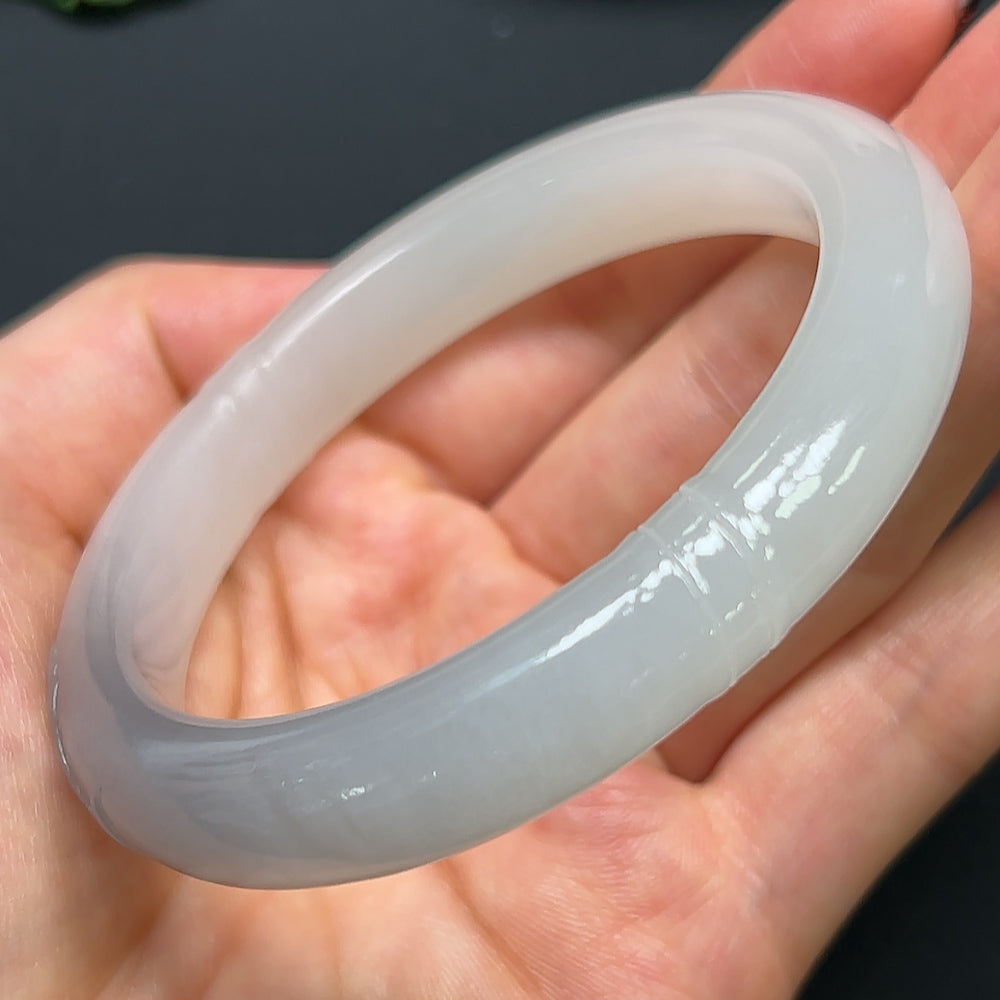 Hetian Jade Round Bracelet Size 57.1mm Total Weight Approx. 51.78g