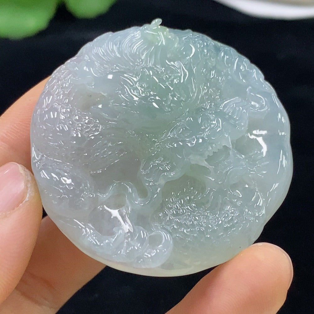 Jadeite Dragon Pendant Total Weight Approximately 43g