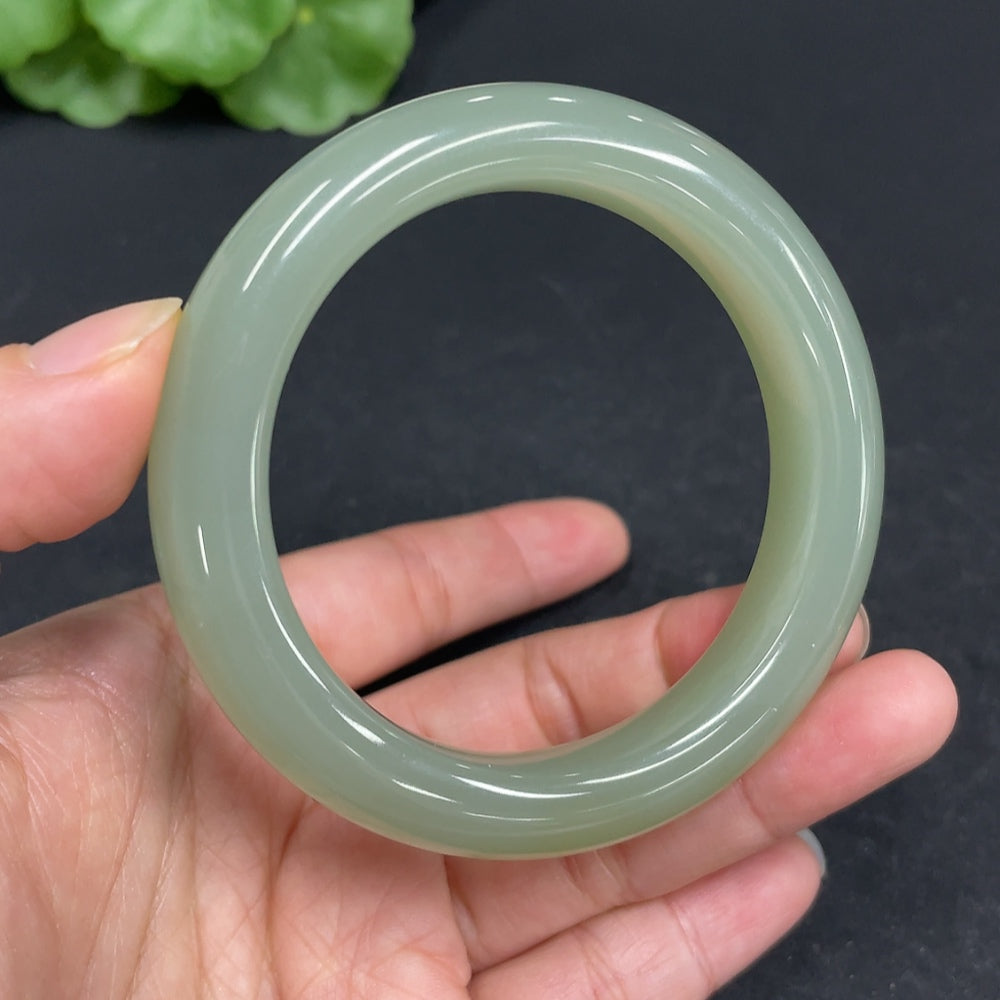Hetian Jade Round Bracelet Size 53 Total Weight Approx. 51.5g
