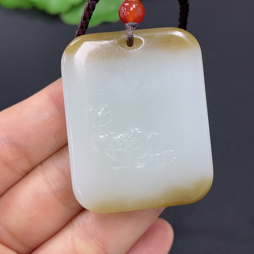 Hetian Jade Pendant Lotus