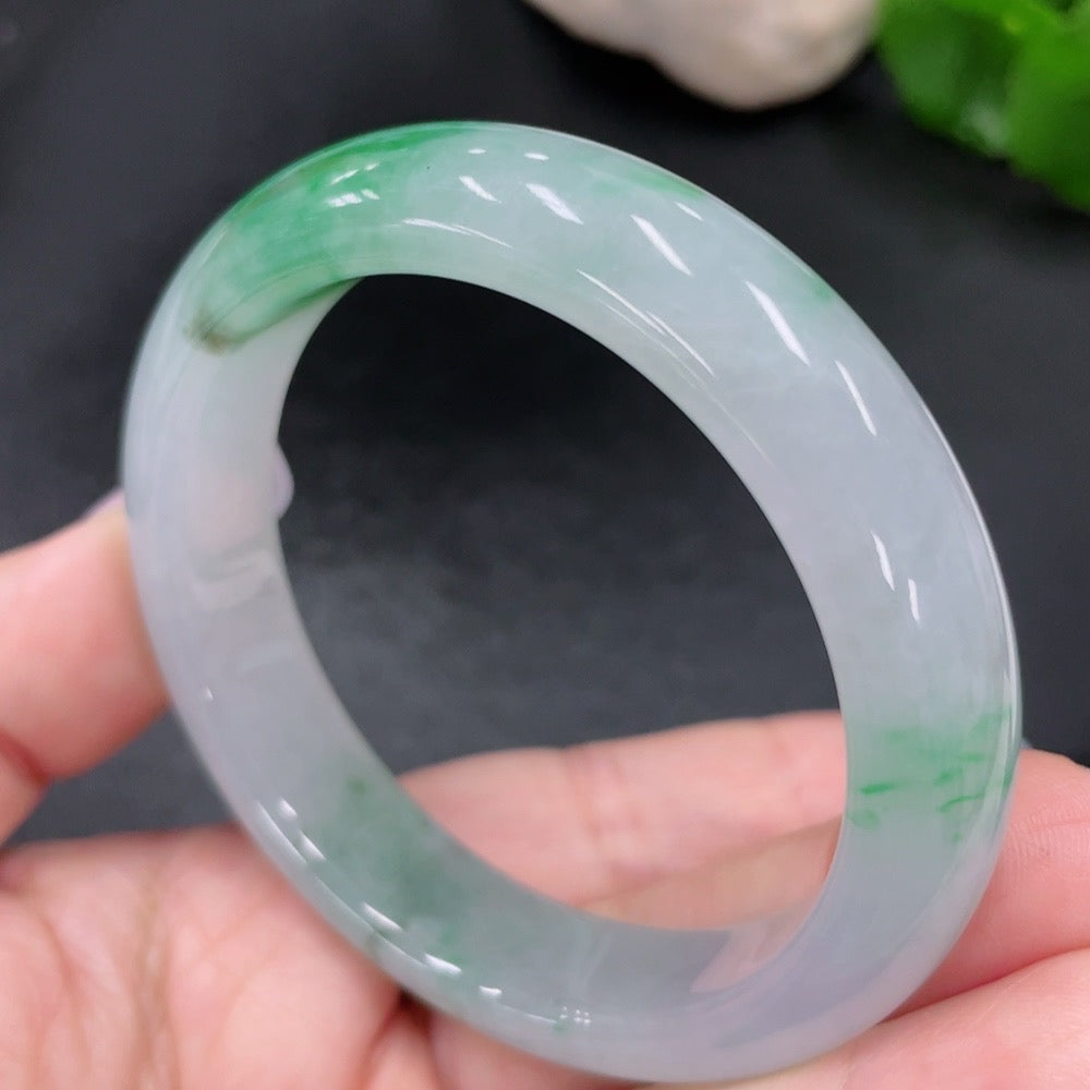 Jadeite Round Bangle Size 53.2 Total Weight Approx. 52.9g