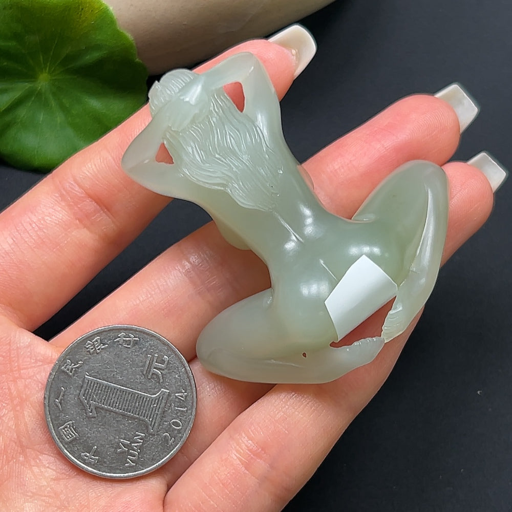 Hetian Jade Beauty Pendant