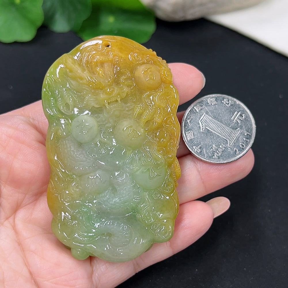 Jadeite pendant (color origin undetermined)