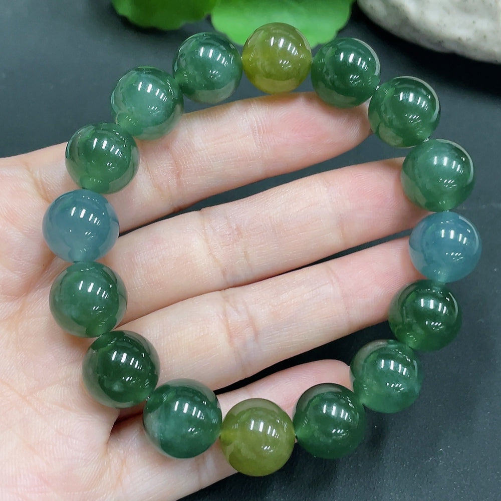Jadeite Bracelet  Diameter Approx. 12.8mm  Total Weight 57.283g