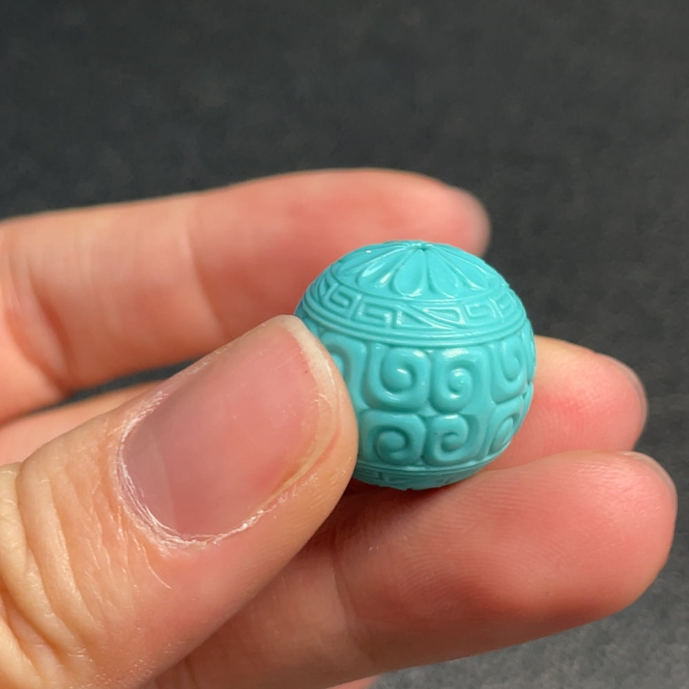 Turquoise Pendant Total Weight Approx. 7.81g Size Approx. 18.5mm