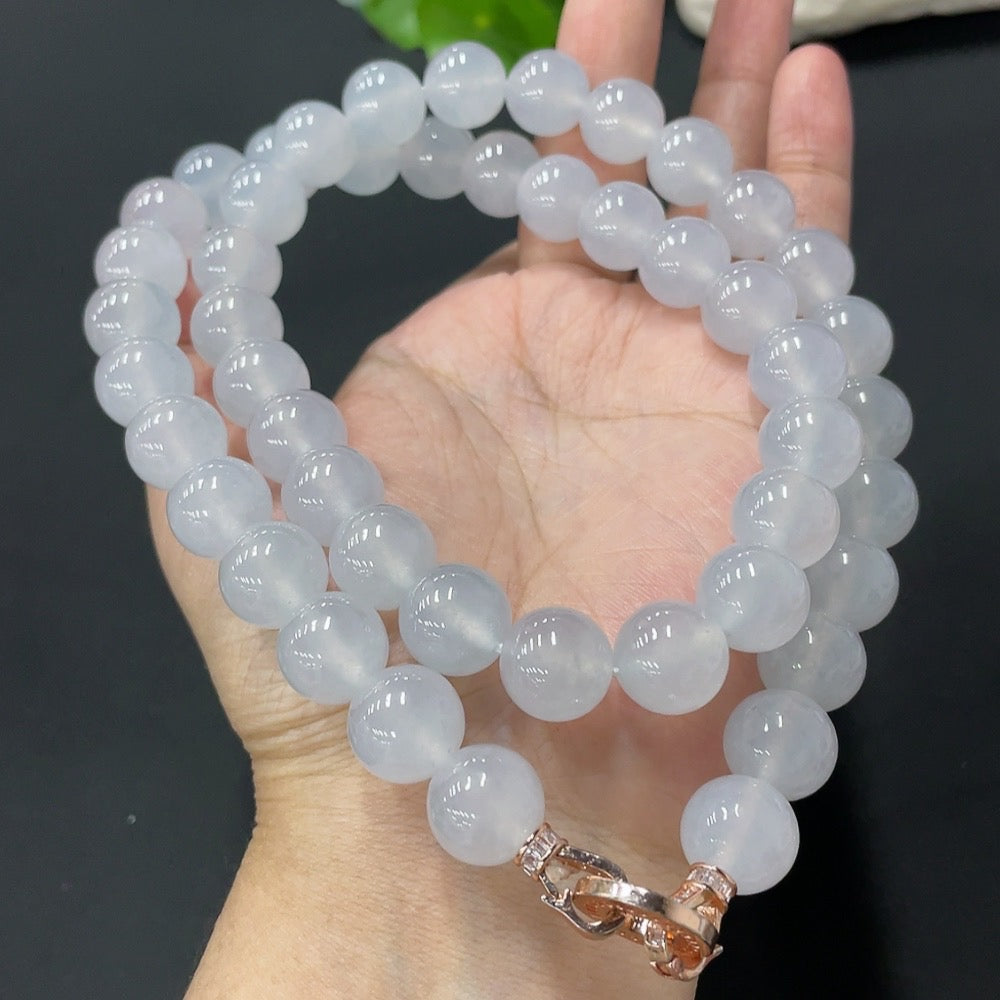 Jadeite Bead Necklace Approx. 12.5/12.7mm Non-Gold Clasp Approx. 173g [Total Value: $25,988 USD]