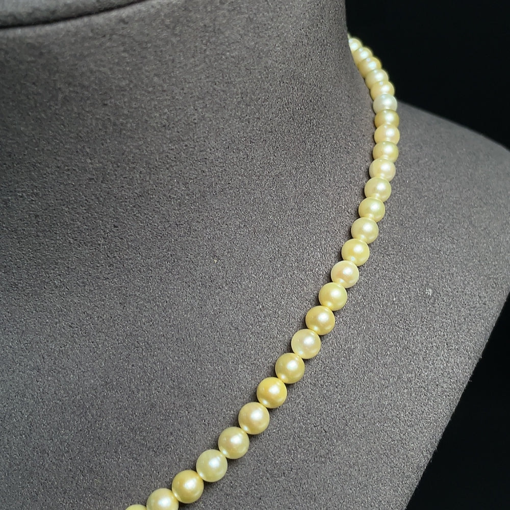 Seawater Pearl Necklace Non-Gold Color Origin Undetermined Total Weight Approximately 16.97g Size About 5.3mm