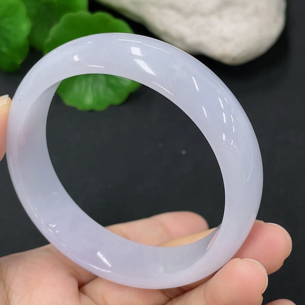 Jadeite Concubine Bracelet Size 55.89/52.26mm Total Weight Approx. 48g