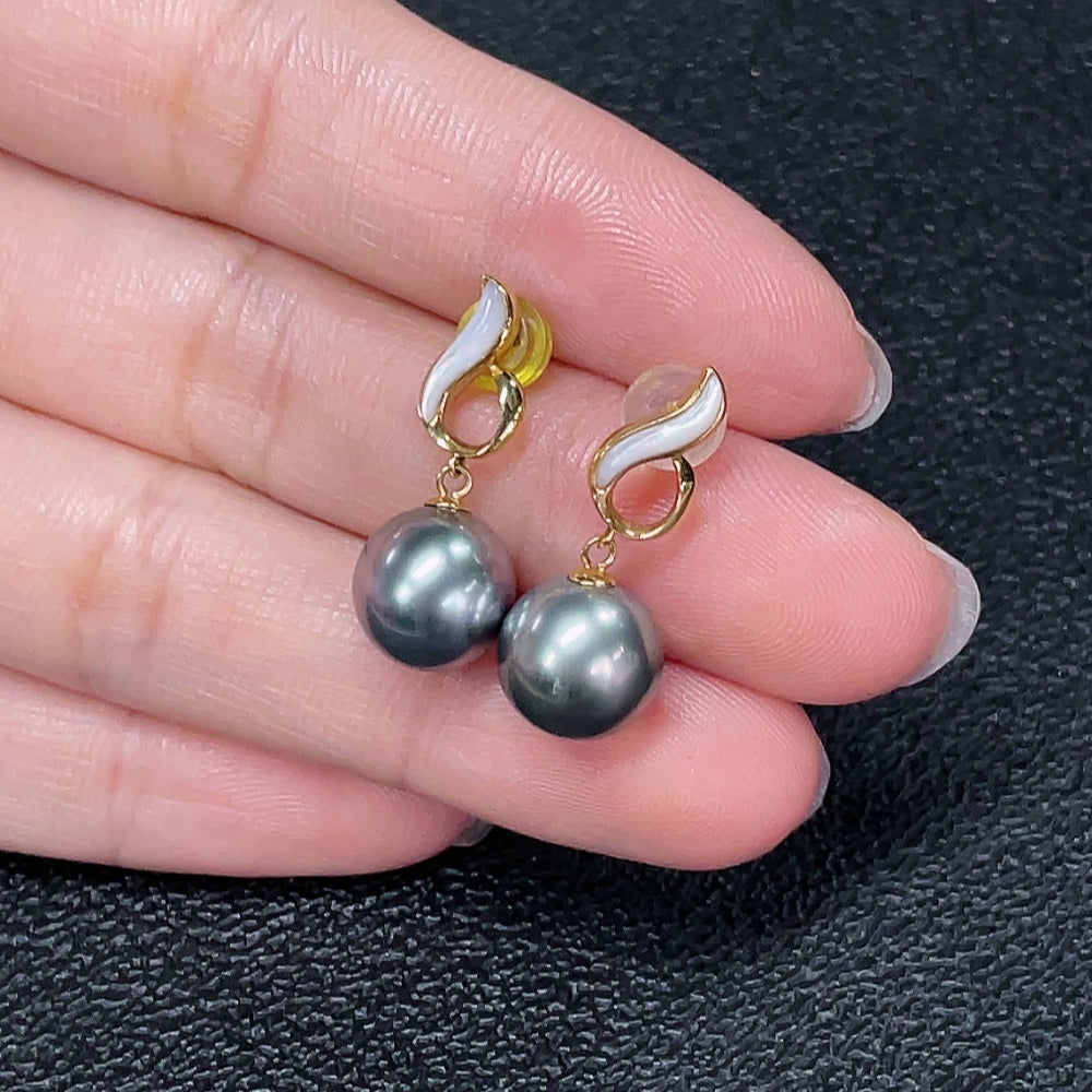 Seawater Pearl Earrings 18K Gold