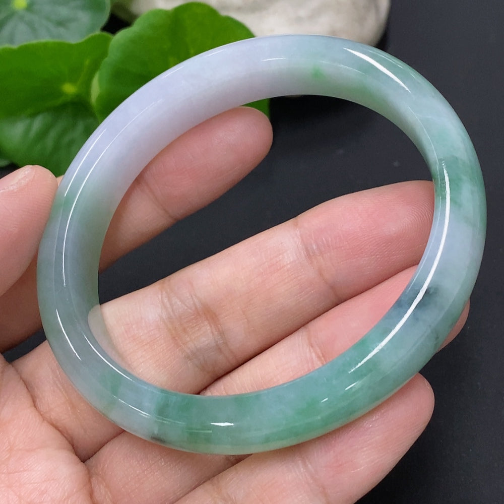 Jadeite Imperial Concubine Bangle Size 55.4/48.5 Total Weight Approx. 46.4g