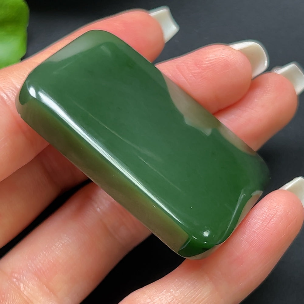 Green Hetian Jade Plain Pendant