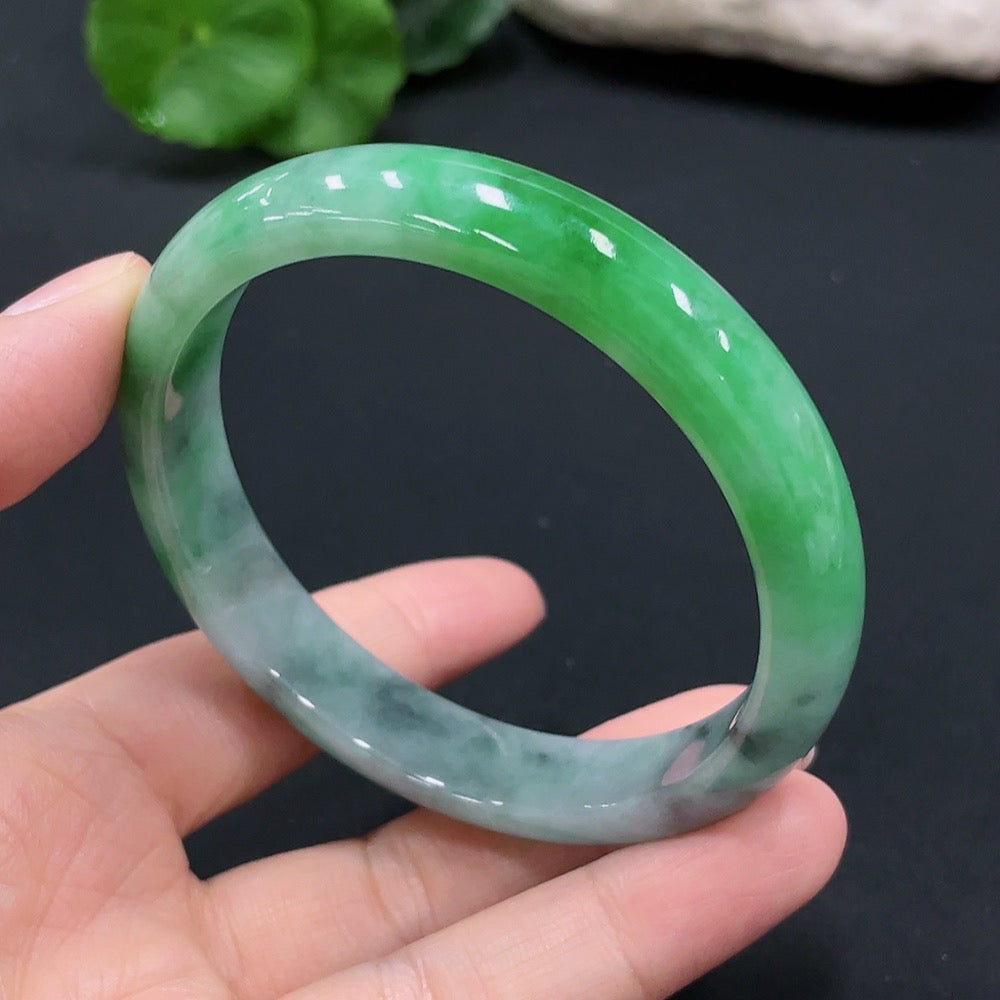 Jadeite Circular Bracelet, Inner Diameter 59.7, Total Weight Approx. 48.57g