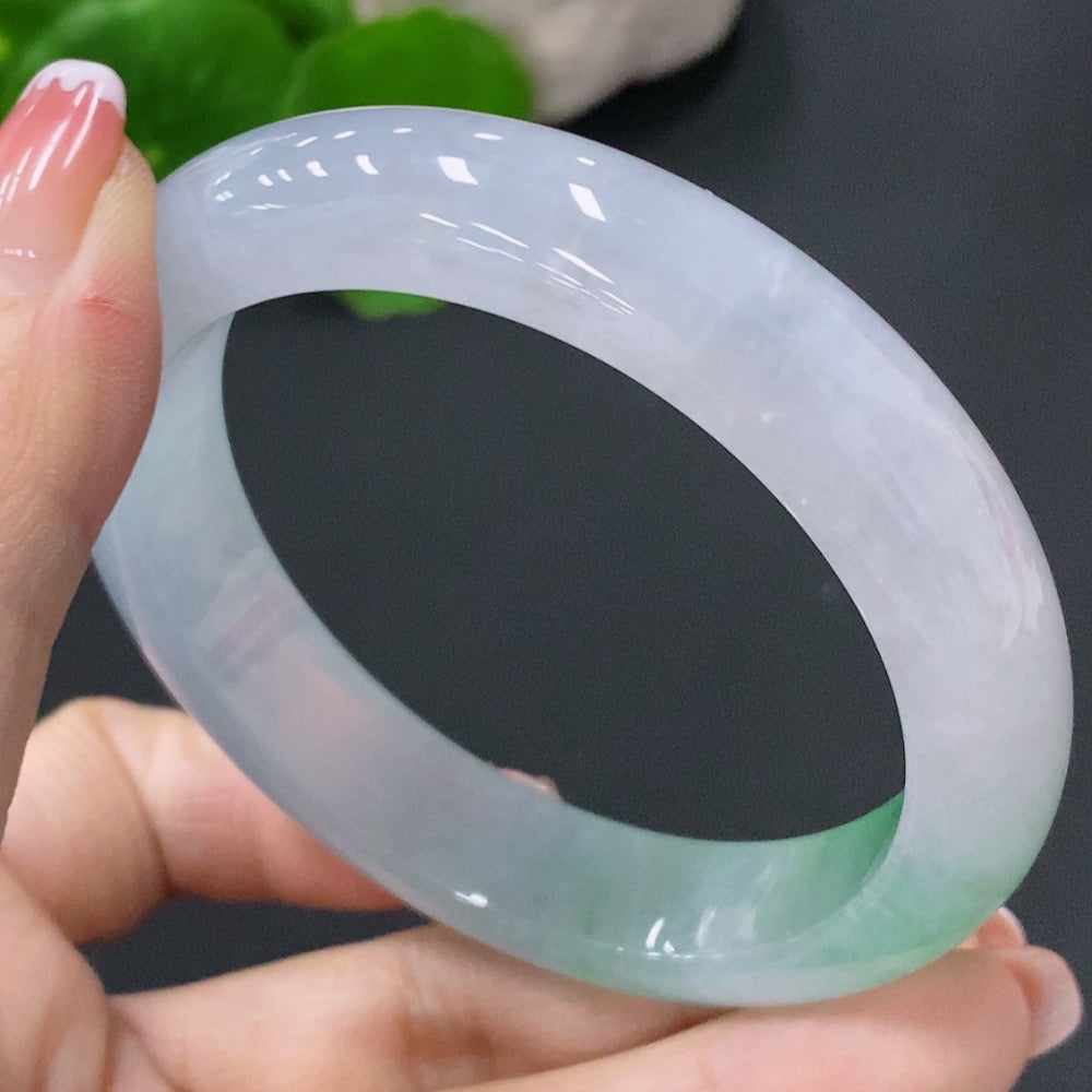 Jadeite Round Bangle Total Weight Approx. 56.76g Size 55.9