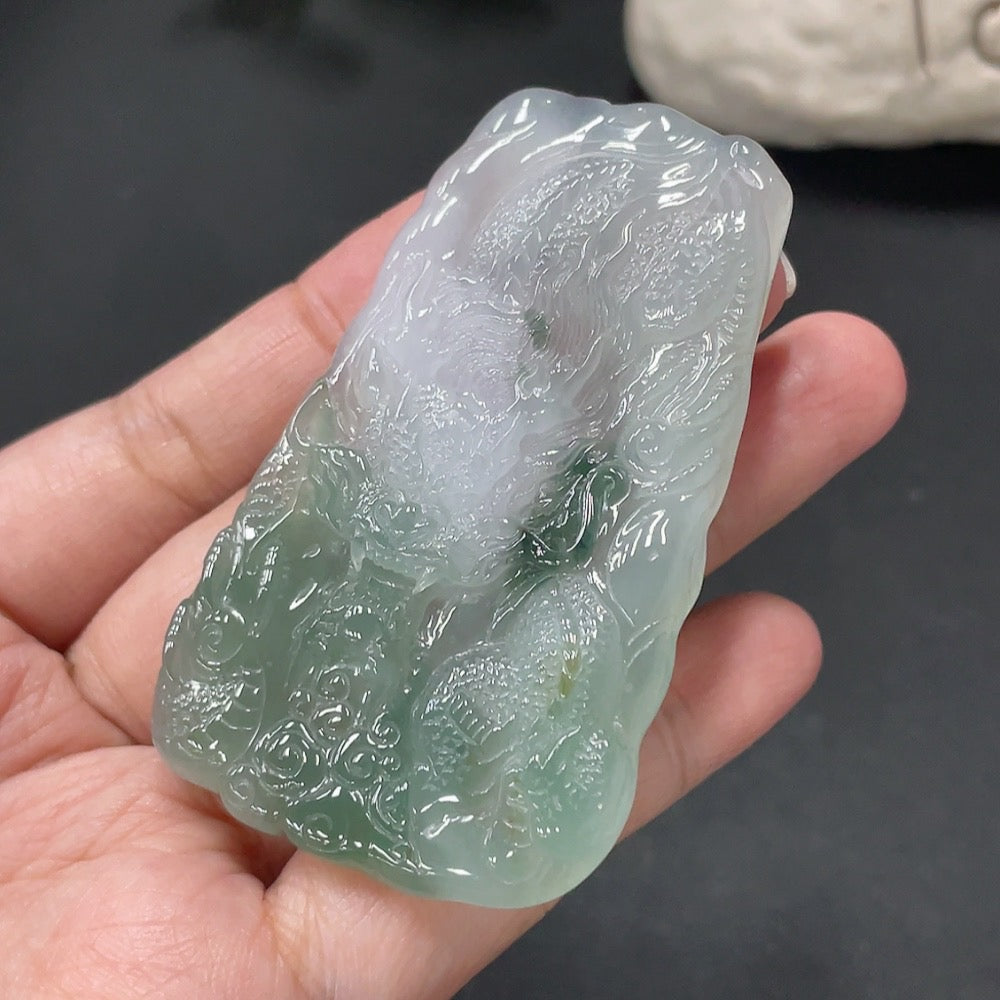Jadeite Dragon Pendant, Approx. 32.15g