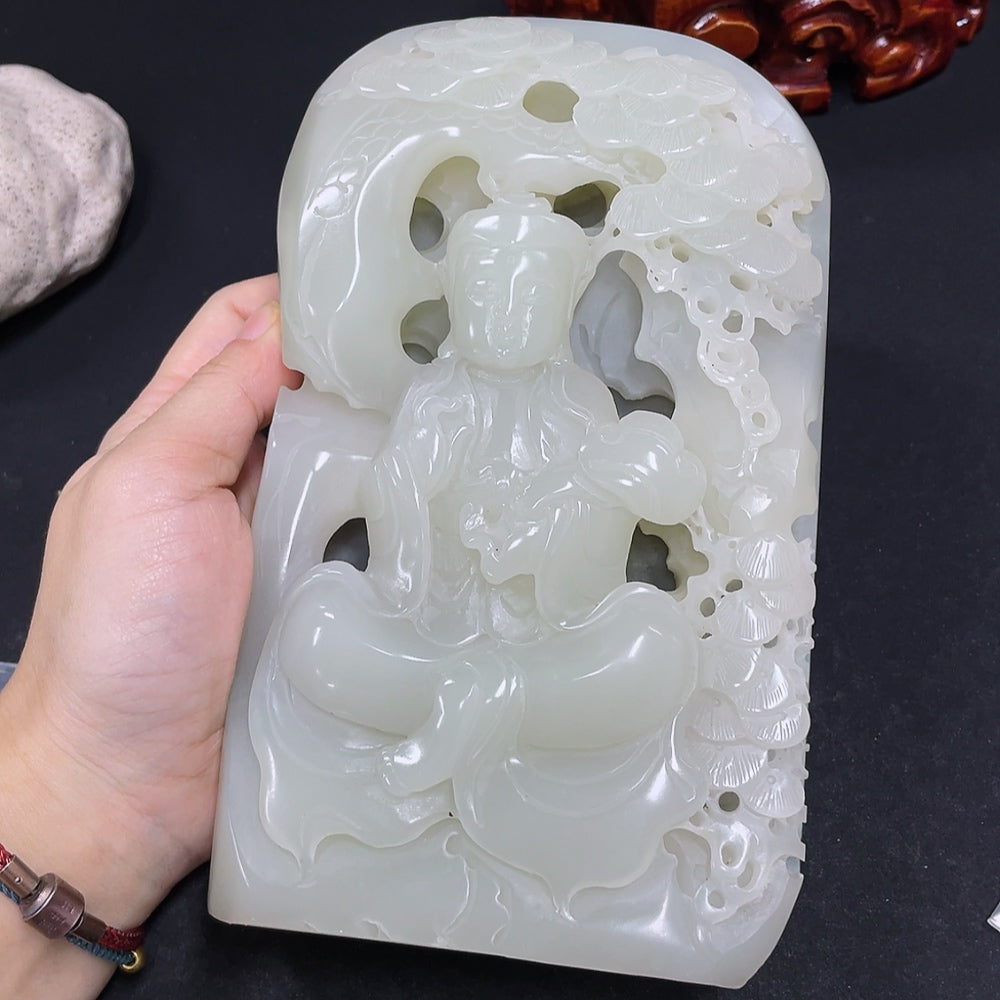 Hetian Jade Guanyin Sculpture