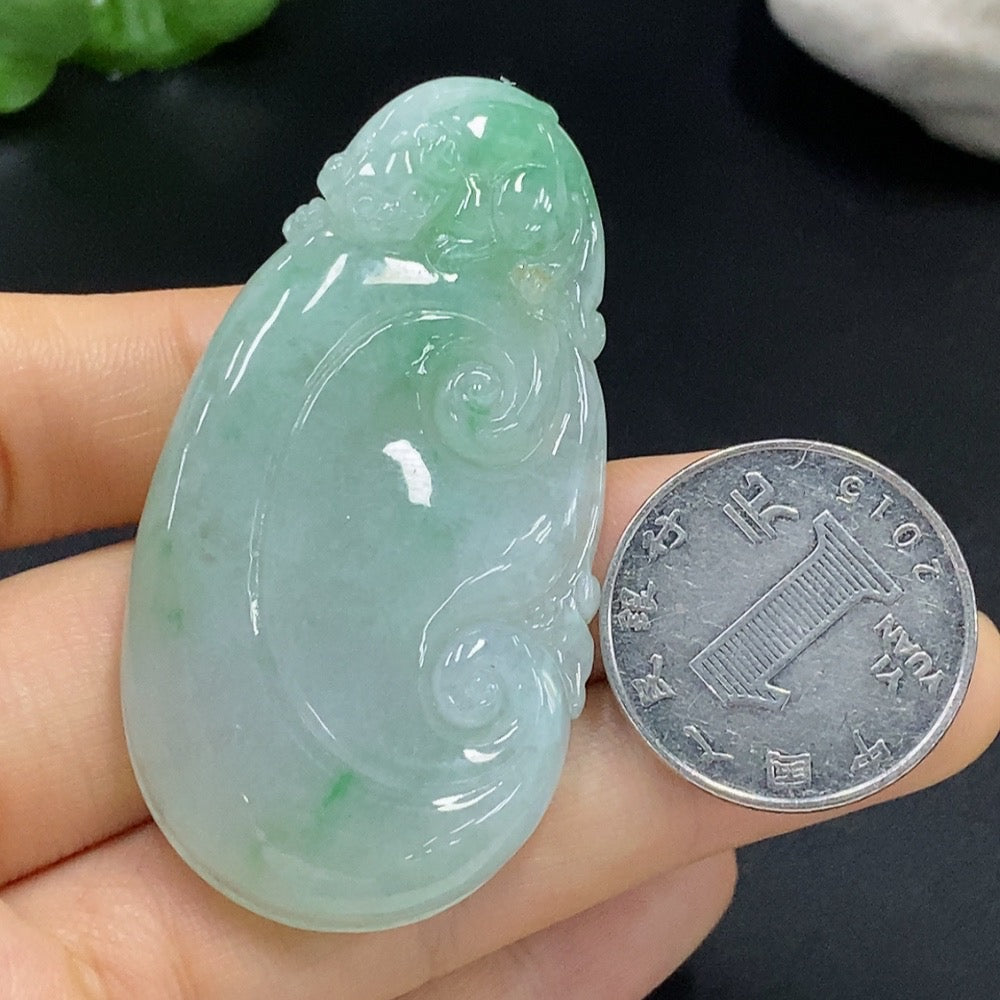 Jadeite Ruyi Pendant Total Weight About 31.34 Grams