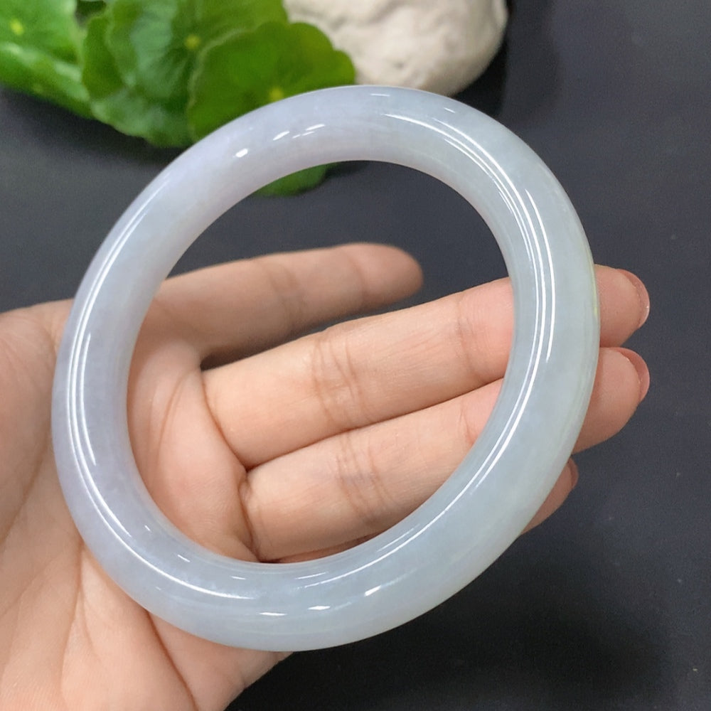 JadeiteRound Bangle 59.3 Circumference | Huiliu Certified