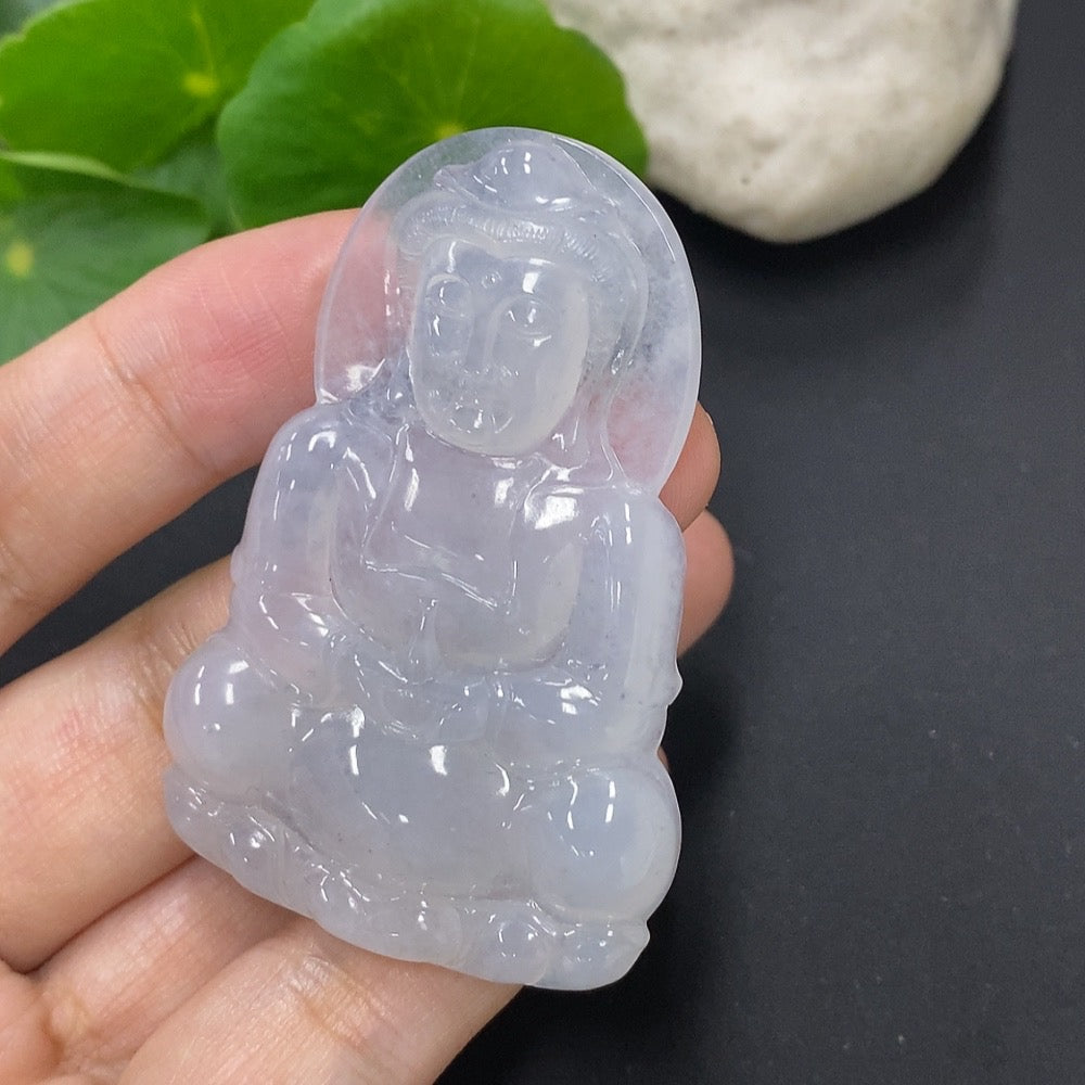 Jadeite Guanyin Pendant Total Weight About 22g