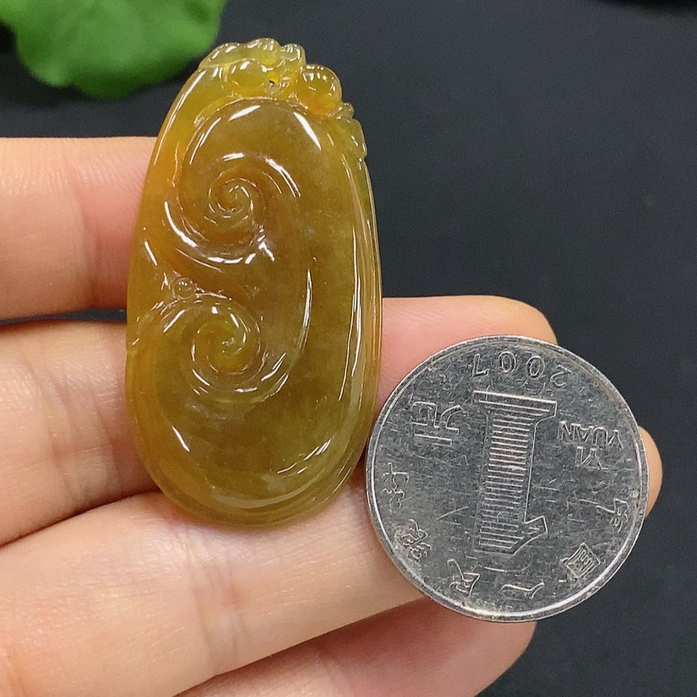 Jadeite Ruyi Pendant Total Weight 8.107g