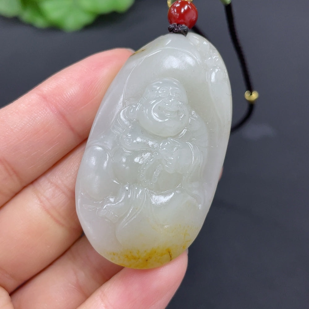 Hetian Jade Pendant - Buddha Figure