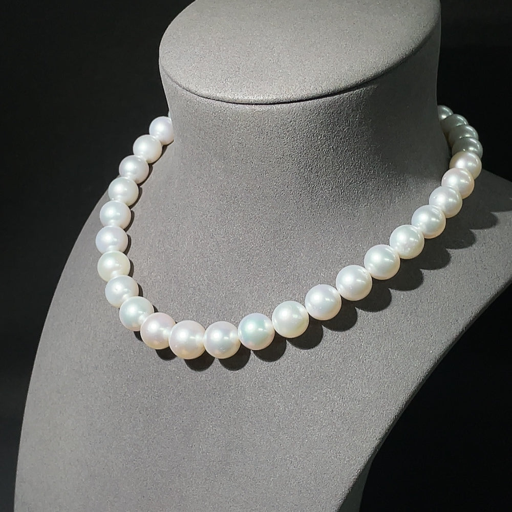 Saltwater Pearl Necklace Non-Gold Total Weight Approx. 87.46g Size 10.9-13.6mm