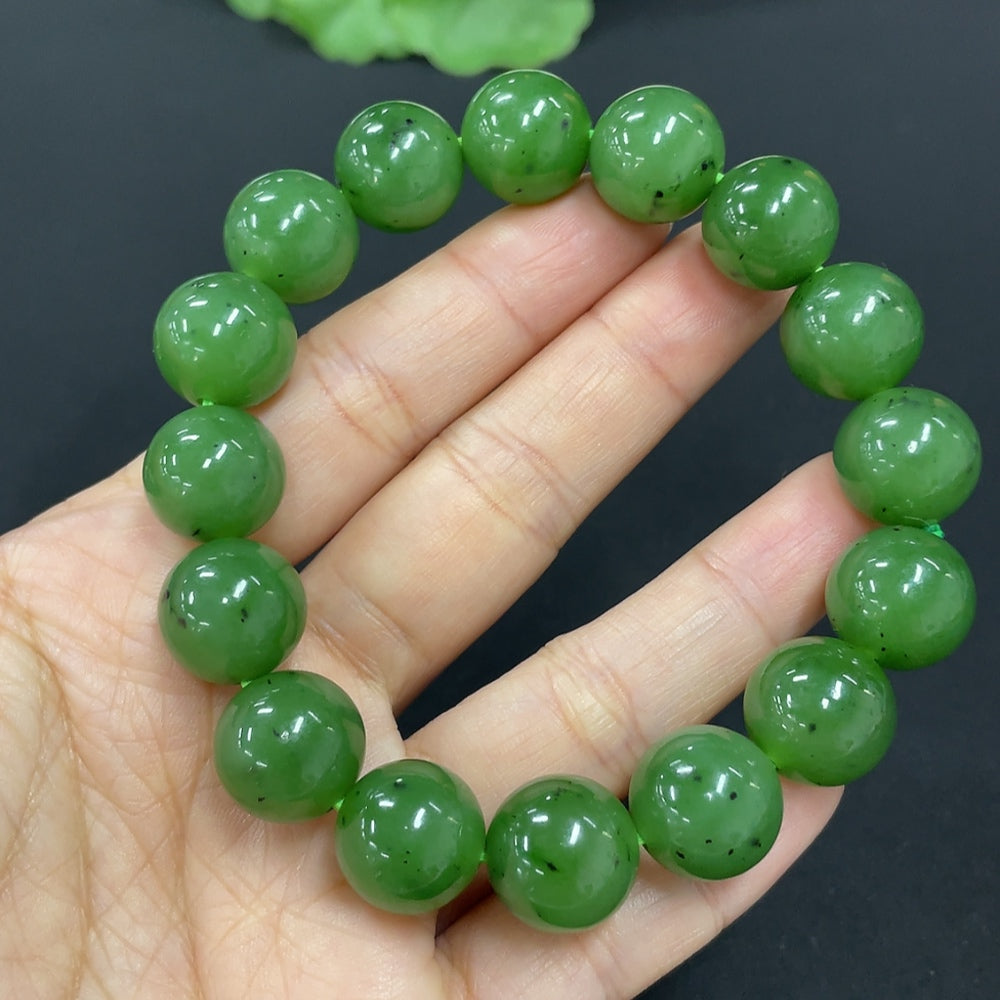 Hetian Jade Bracelet, Approx. 12.8mm, Total Weight Approx. 54.3g