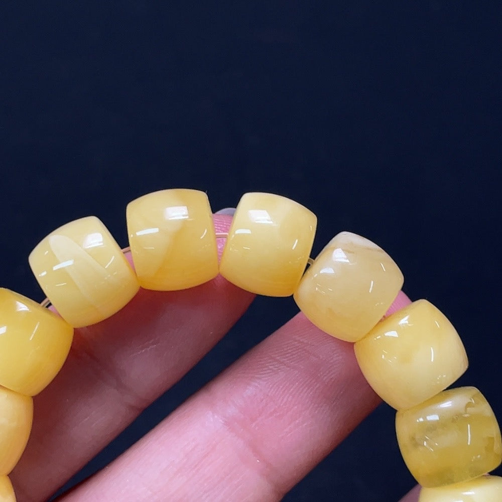Amber Beeswax Beads Total Weight Approx.15.21g Size Approx.11.0mm