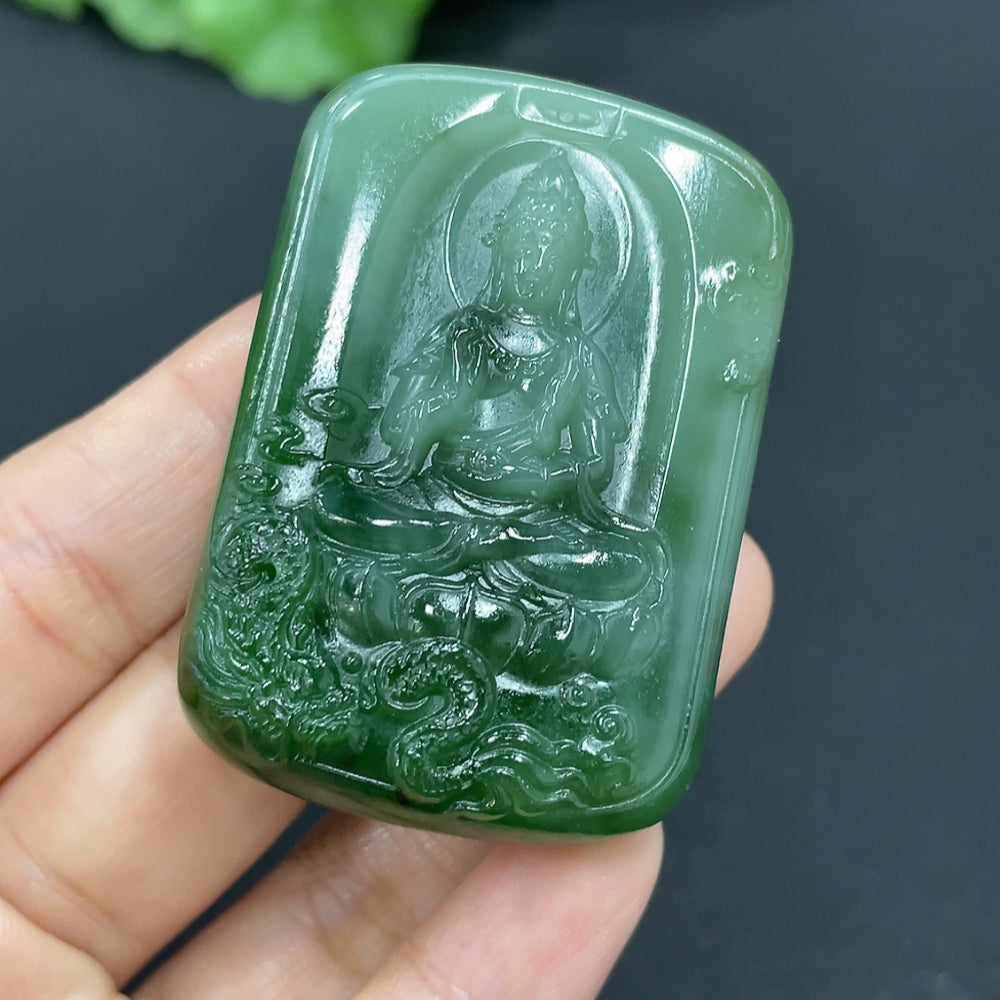 Hetian Jade Pendant Guanyin Total Weight Approx. 62g