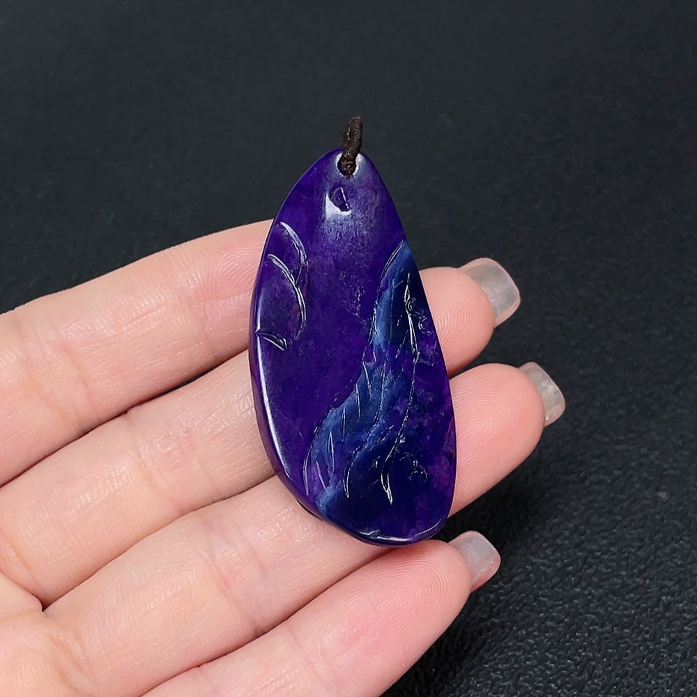 Sugilite Pendant Purple Only Containing Other Mineral Components Total Weight Approx. 10.43g