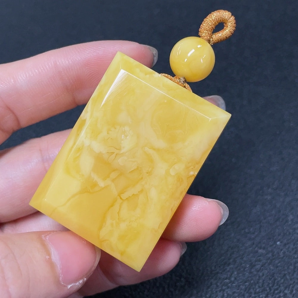 Amber Beeswax Pendant