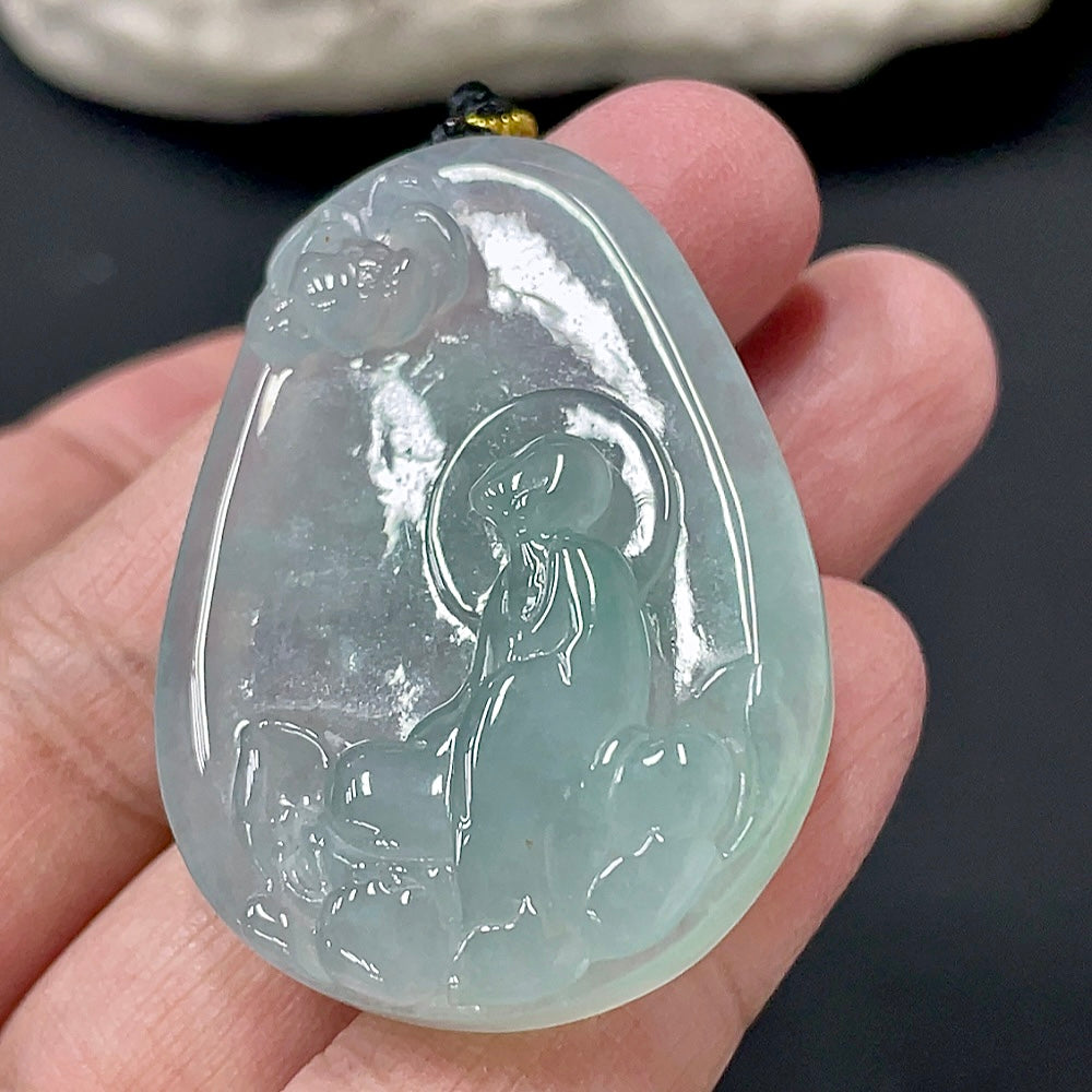 Jadeite Enlightenment Pendant Total weight about 23.73g