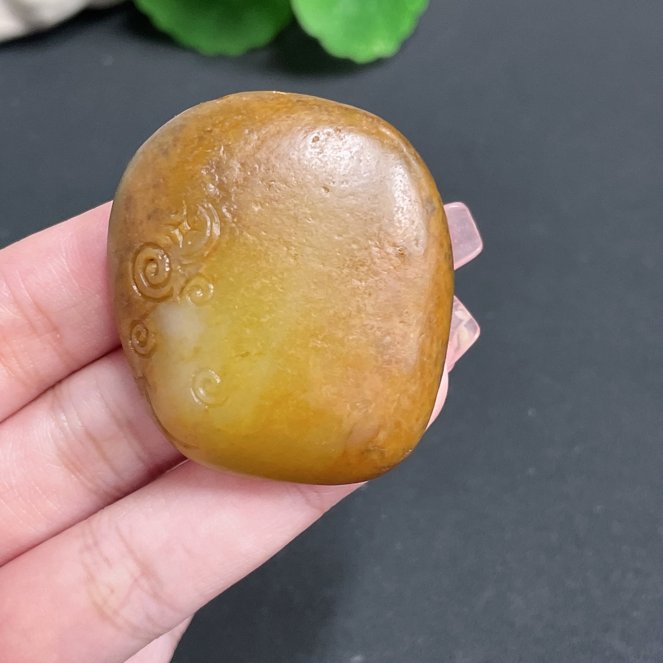 Hetian Jade Seed Material Pendant - God of Wealth - Total Weight Approx. 45.3g - Undetermined Skin Color Origin
