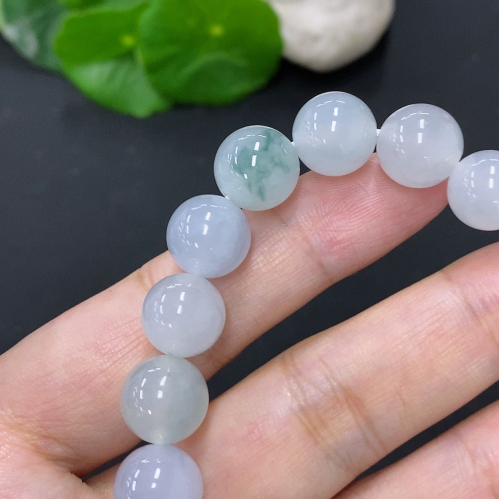 Jadeite Bead Necklace, Largest Bead