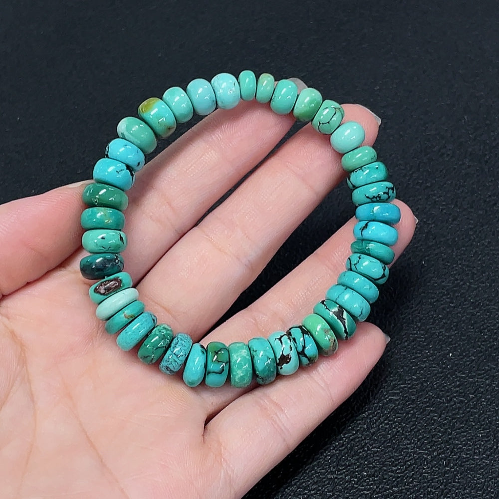 Turquoise Bracelet 6.2-9.9mm Approx. Color Origin Undetermined Contains Other Mineral Components