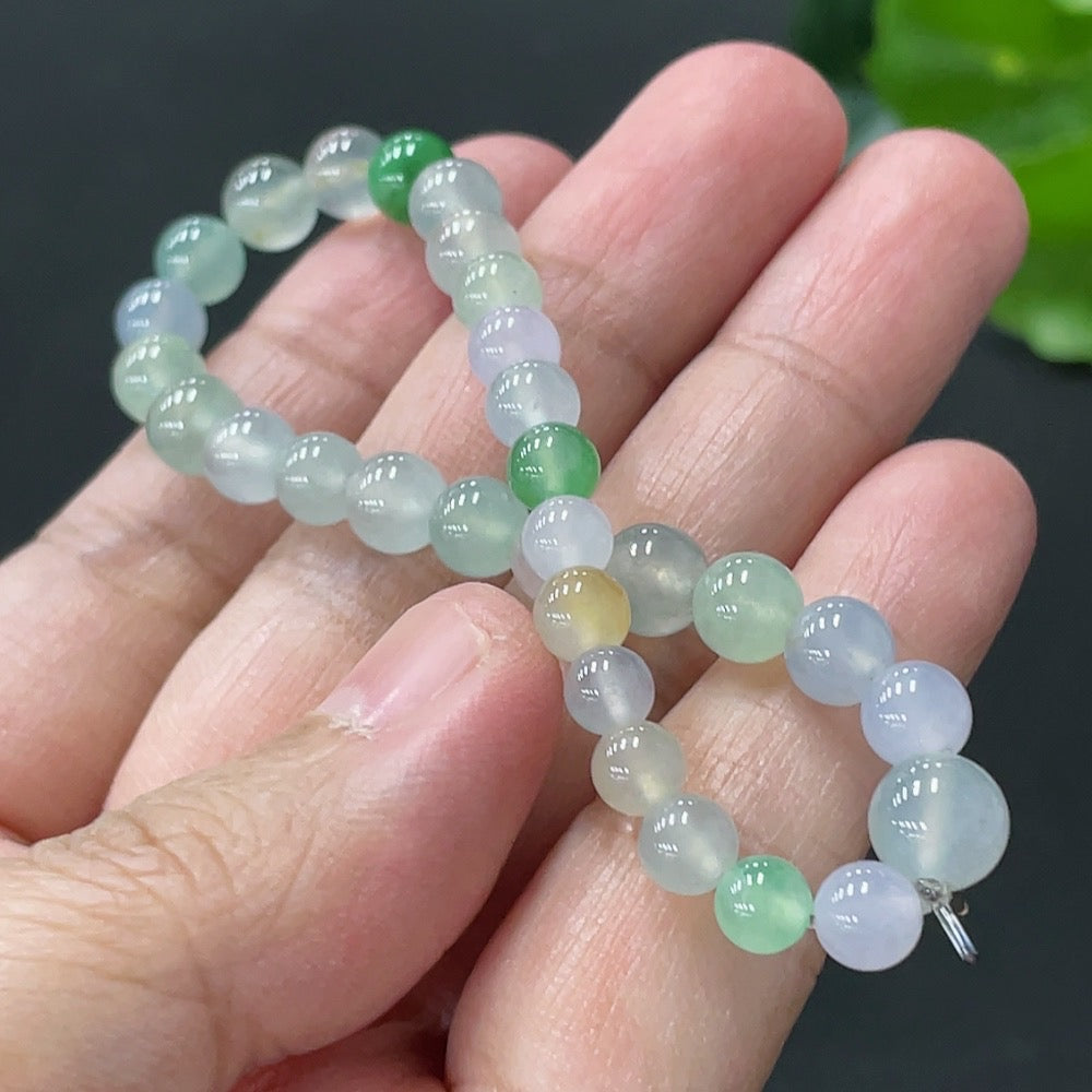 Jadeite Bracelet Largest Bead Approx. 7.4mm Total Weight Approx. 10.89g