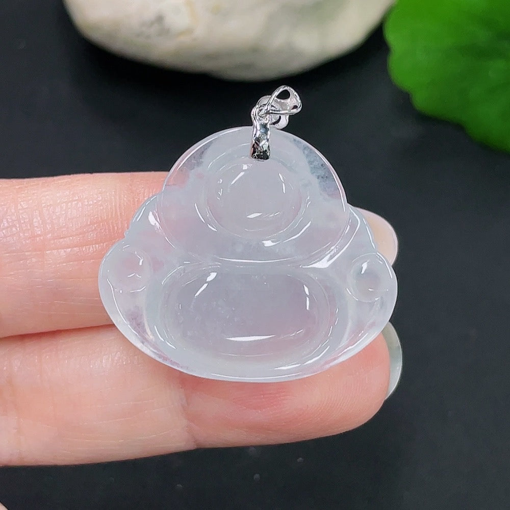 Jadeite Buddha Pendant 18K Gold Total Weight Approx. 6.6g (Non-Diamond)