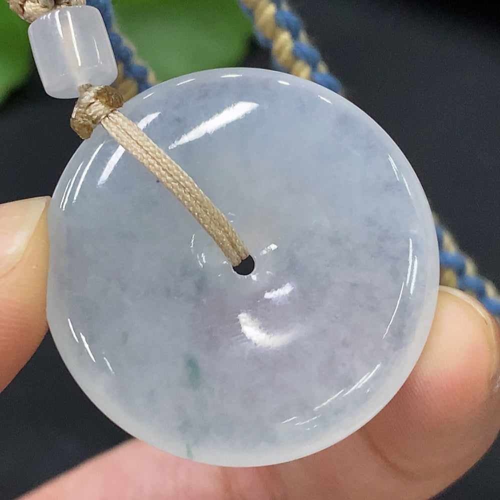 Jadeite Pendant Total Weight About 12g Peace Buckle